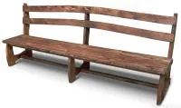 скамья №13 160х60х45 см массив сосны старение, палисандр, ирб