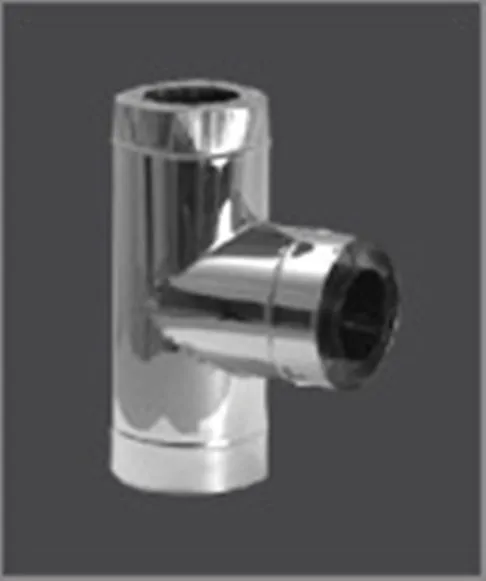 тройник феррум утепленный угол 90° нержавеющий (430/0,5мм)/зеркальный, ф150/250, по воде