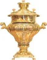 самовар угольный жаровый, 6,5 л, латунный, персидский, 10/3