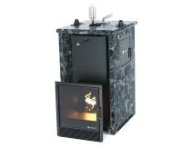 печь для бани изистим сочи м2 premium 3-х стор.кож.пироксенит закр.верх вход слева футеровка