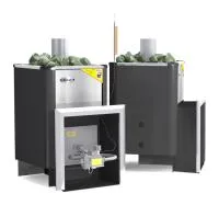 печь для бани газовая ермак уралочка 24н inox, антрацит, без ггу