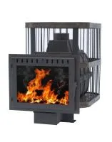 печь для бани чугунная сибирь-24 панорамная дверка (сетка)