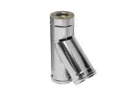 тройник феррум утепленный угол 135° нержавеющий (430/0,8мм)/зеркальный, ф160/250, по воде