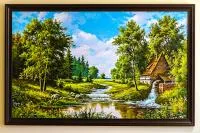 картина "банька" 60*100 см, банный эксперт