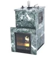 печь для бани изистим геленджик м2 premium в 4-х стор. кожух змеевик откр..верх бок.вход слева 