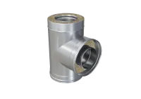 тройник феррум утепленный угол 90° нержавеющий (430/0,5мм)/оцинкованный, ф115/200, по воде ral 8017