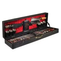 набор шампуров узбекский с аксессуарами в чемодане элит большой