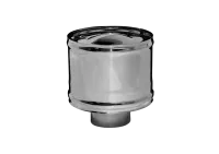 зонт феррум нержавеющий (430/0,5 мм) ф120 с ветрозащитой по воде черный ral9005