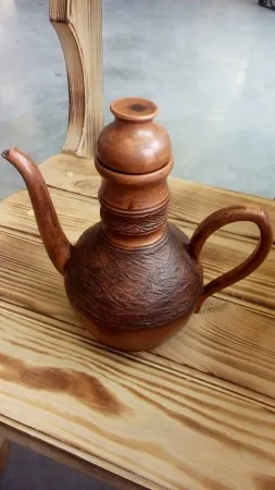 кумган глиняный 1,1л, ручная работа, маслянка