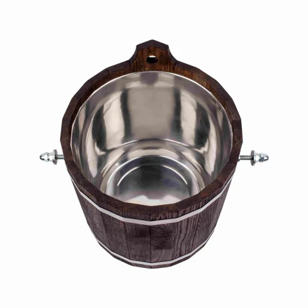 обливное устройство 12л с нержавеющей вставкой woodson дуб темный